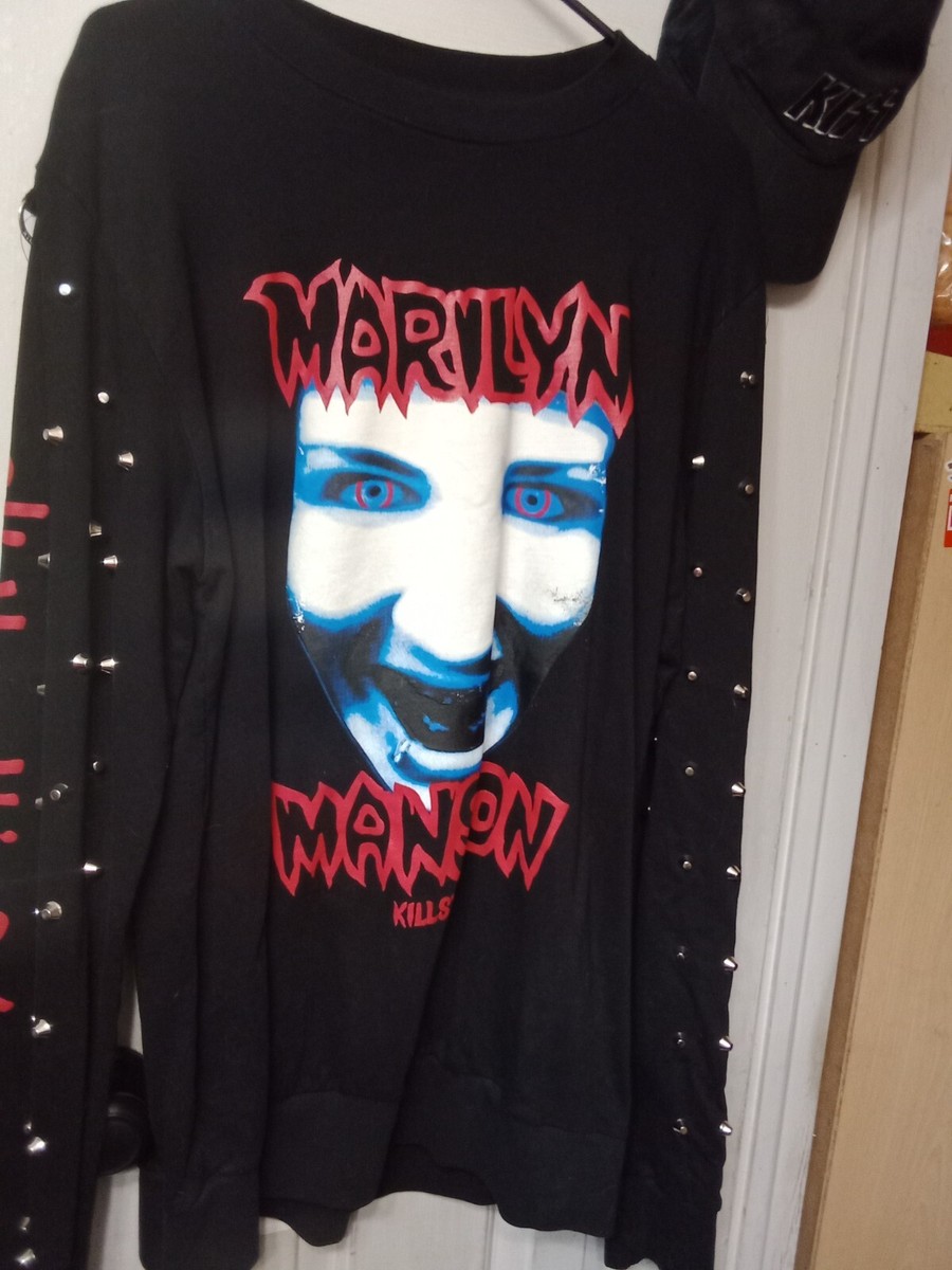 Marilyn Manson long sleeve shirt, Studded Killstar sweater, gothic