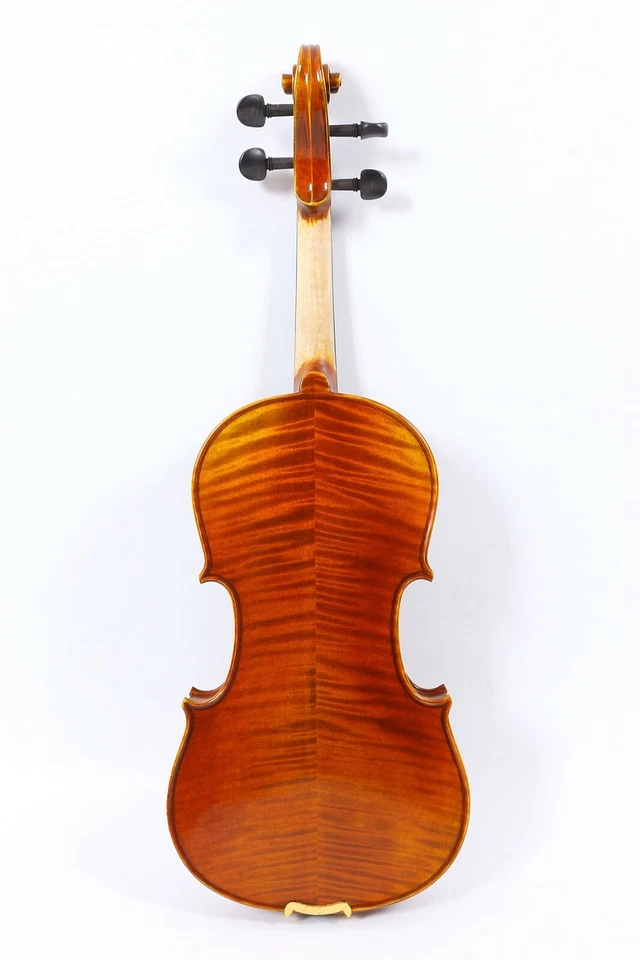 Master 4/4 Violin flamed maple Stradi model old paint Free Case bow #3267 - Image 2 of 4