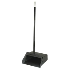 Dustpan Dust Pan Long Handle Upright 12 In. Black Commercial Metal Heavy Duty