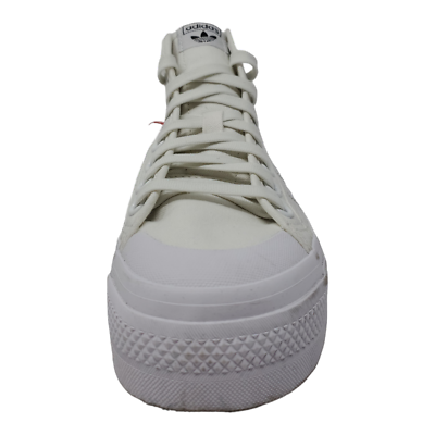 adidas gazelle silver green womens adidas Nizza Mid Platform High Top Sneaker in Core Black/White