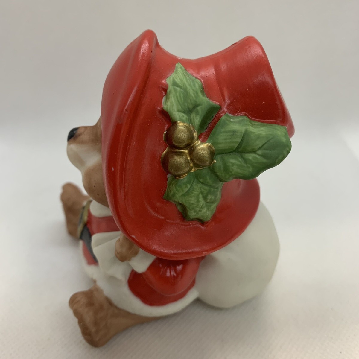 Vintage Christmas Paddington Bear Santa Ceramic Homco Taiwan