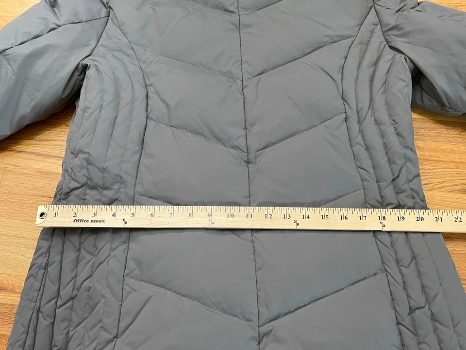 Jaqueta feminina Michael Michael Kors acolchoada longa inverno com zíper náilon L cinza - Imagem 4 de 4