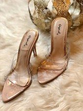 Clear Strap Nude Heel