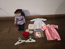 American Girl Doll Samantha LOT w/Meet Dress Pleasant Company Hat