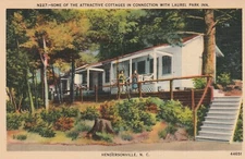 Linen Postcard  Laurel Park Inn Hendersonville, North Carolina