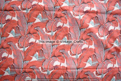 5 Yard Hand Block Print Fabric Indian 100% Cotton Banana Leaf Printed Fabric