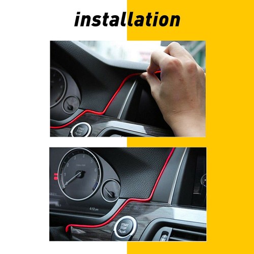 2M LED Car Interior Decorative Atmosphere Wire Strip Light Lamp Accessories US D - Picture 4 of 15