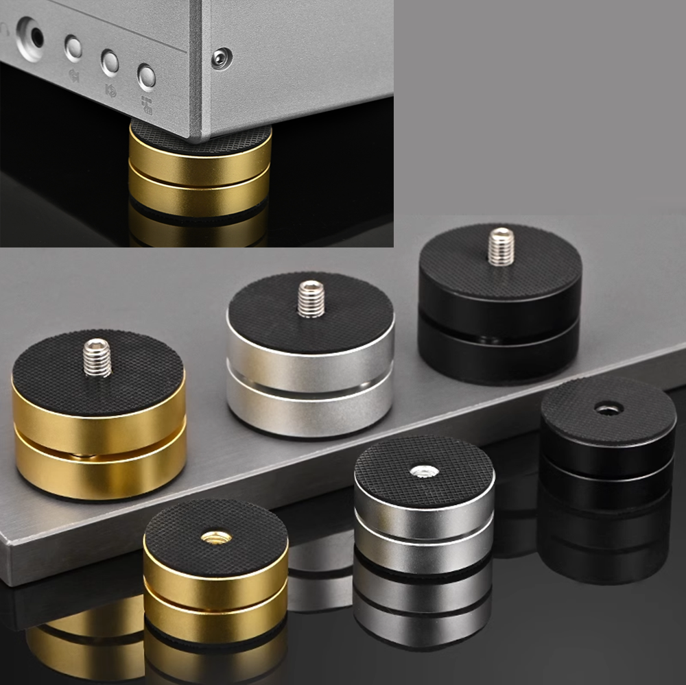 1pc 61x23mm Lavorato In Alluminio Di Plastica Altoparlante Spike Piedi Pavimento Base Pad Zerbino Piede Del Basamento Per Hifi Giradischi AMP CD DAC Registratore - Foto 6