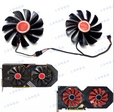 A pair of XFX RX580 590 8G Black Wolf Edition RX graphics card fans CF1010U12S