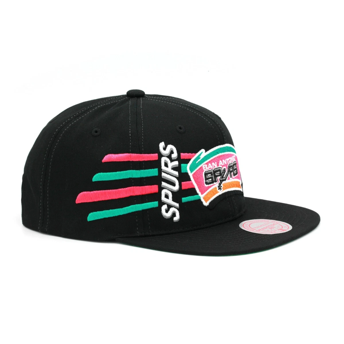 Shop Mitchell & Ness San Antonio Spurs Retro Bolt Deadstock Snapback 6HSSSH21229-SASBLCK black