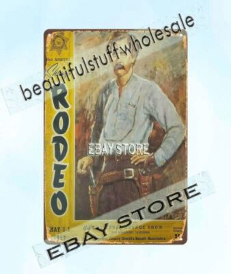 1959 San Bernardino County Sheriff's Rodeo metal tin sign wall decor stickers