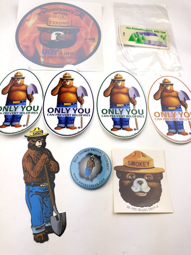 Lotto Smokey the Bear Adesivi Segnalibri Etichetta Finestra Chiusura Prevenire Incendi Forestali - Foto 3 di 3