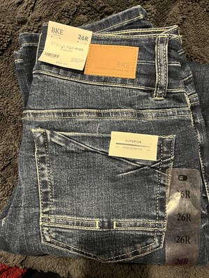 BKE Jeans Womens 26 Stella Blue Medium Wash Mid Rise Straight Leg Denim Adult