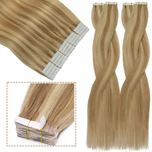 CLEARANCE~Tape in Human Hair Extensions Skin Weft 100% Real RUSSIAN White 100G - Picture 53 of 71