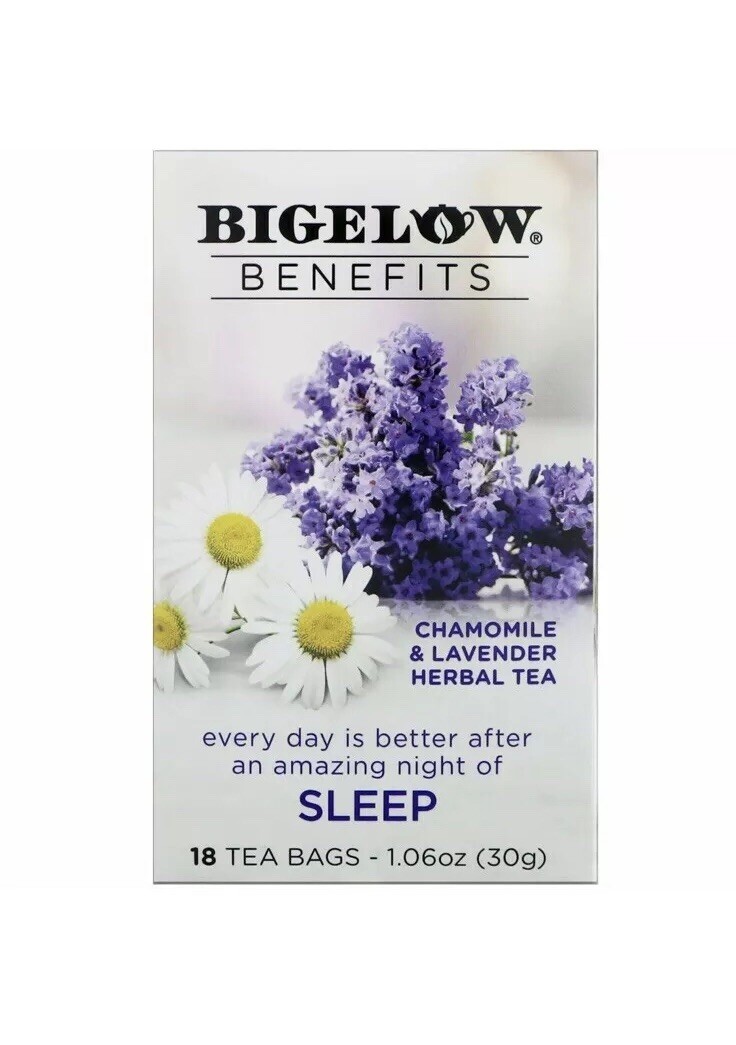 Bigelow Benefits Sleep Chamomile Lavender Herbal Tea 18 Tea Bags Net 1.06 oz eBay