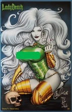 LADY DEATH - DREAMS #1 TRIBUTE EDITION - DH PERSONAL COPY - SIGNED HARRIGAN