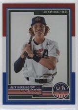 2023 USA Baseball Stars & Stripes Red White Blue Prizm Alex Harrington #27 a2v