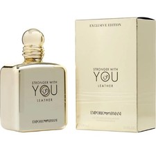 Emporio Armani Stronger With You Leather 3.4oz EDP Spray New Boxed DISCONTINUED