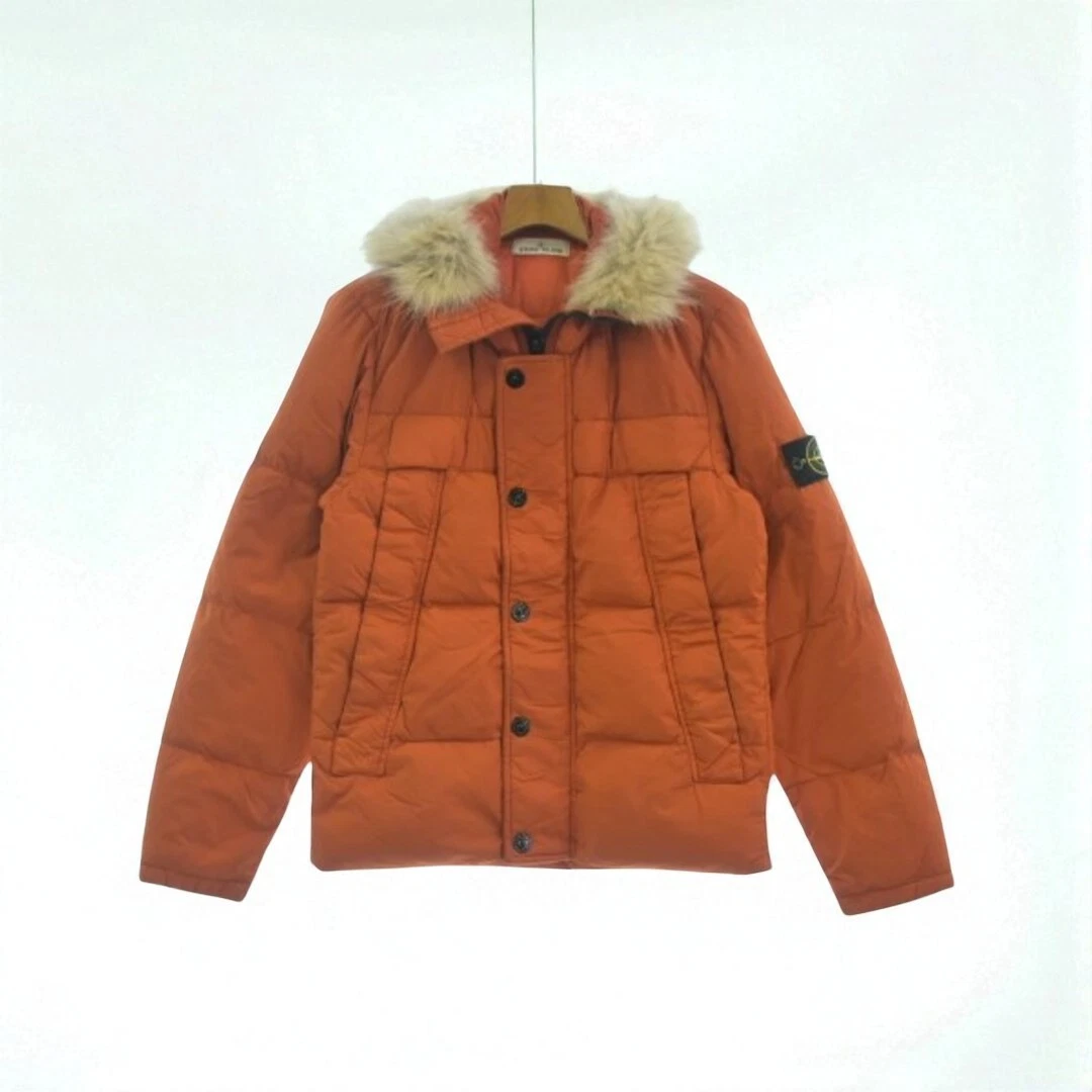 Stone Island Giubbotto Piumino Uomo Arancione Taglia S Vintage Condizione A #EG AEA