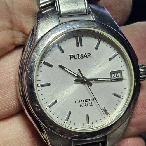 Pulsar by Seiko Kinetic 100m Date Mens Vintage Watch Working (See Details)