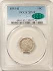 1893-O BARBER DIME - PCGS XF-45, CAC APPROVED! ONLY 2 AT CAC!!