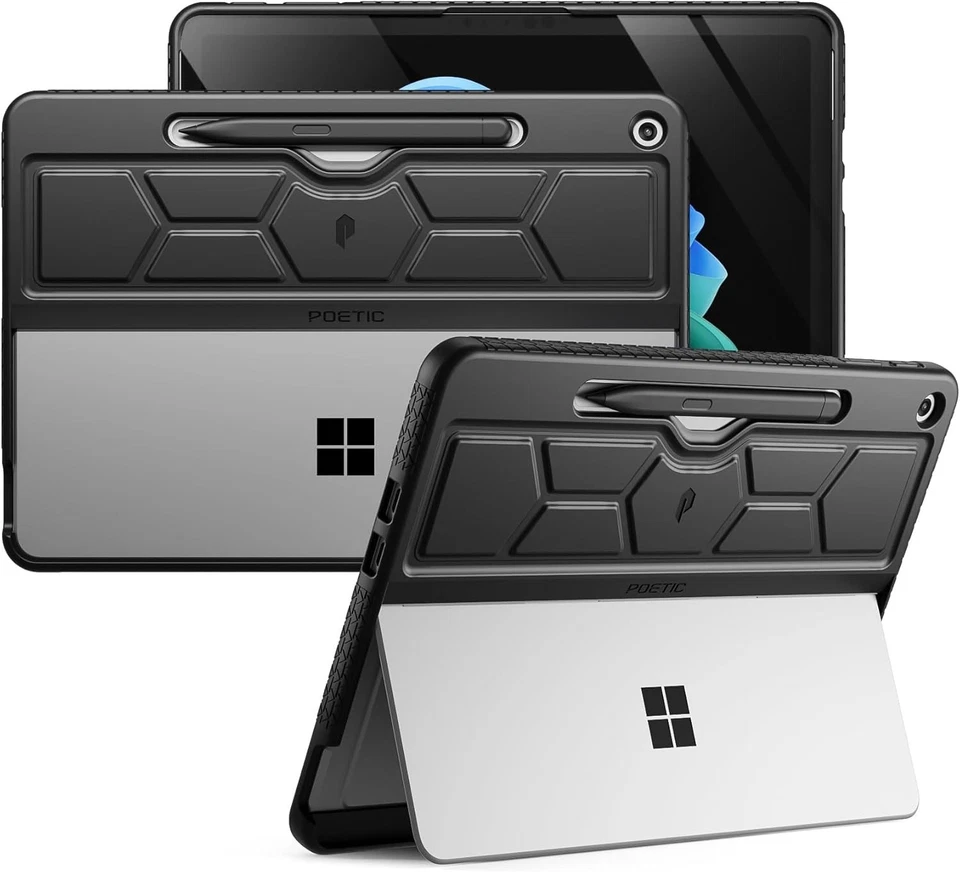 Poetic For Microsoft Surface Pro 12-inch 1st Edition 2025 Case Silicone Black - Image 3 of 4
