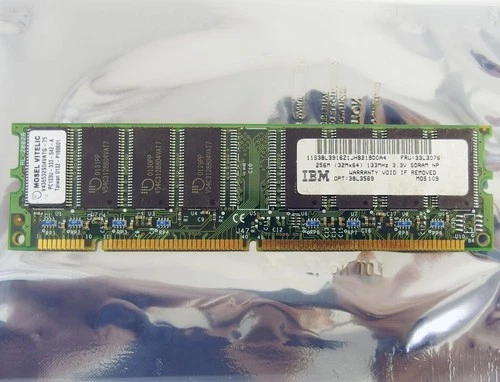 IBM FRU 33L3076 256MB PC133 CL3 168-pin DIMM SDRAM