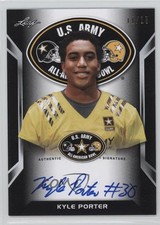 2016 Leaf US Army All-American Bowl Tour Black 11/15 Kyle Porter Auto 3i3