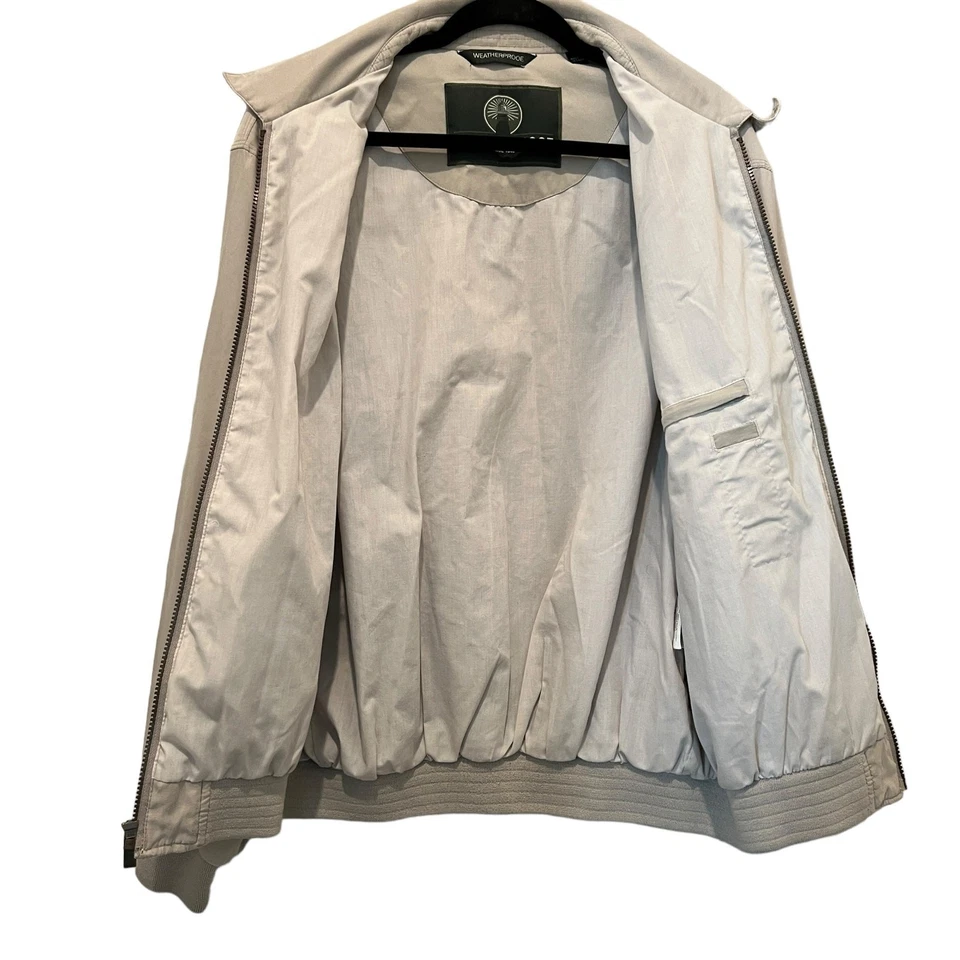 WEATHERPROOF Men's Bomber Jacket Sz M Khaki Tan Athleisure Golf Lightweight - Image 3 of 4