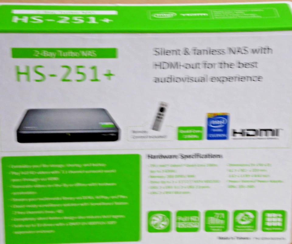 QNAP HS-251 SILENT NAS INTEL DUAL CORE 8TB (2x4TB) HDD HDMI 2GB RAM DDR3L RAM - Image 4 of 4