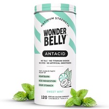 Wonderbelly Antacid - Extra Strength 1000 mg Calcium Carbonate Chewable Tablets,