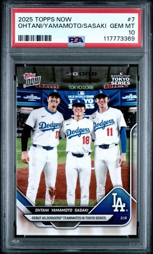 2025 Topps Tokyo Series🔥SHOHEI OHTANI🔥 / 🔥YAMAMOTO and SASAKI🔥 Rookie PSA 10
