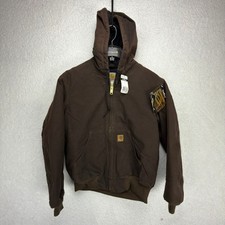 Carhartt Active Jacket Quilt Lined Mens Small J130 DKB Dark Brown NWT NOS