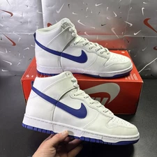 Size 12  - Nike Dunk High Retro White Concord Summit White New DV0828 101