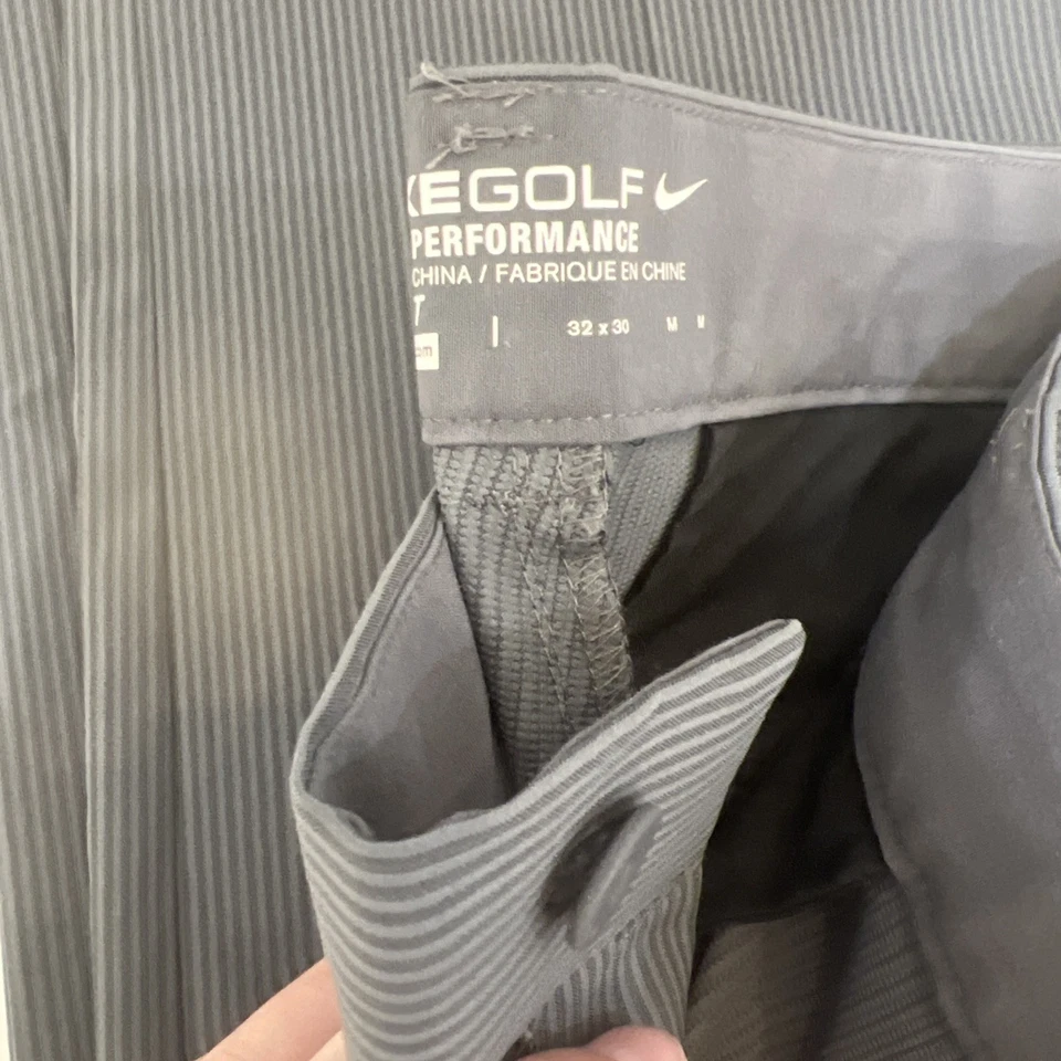 Брюки для гольфа Nike 32x30 — в тонкую полоску с серым - Изображение 2 из 2