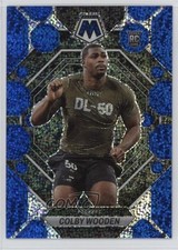 2023 Panini Mosaic Rookies Blue Sparkle Prizm 38/96 Colby Wooden #303 1e96