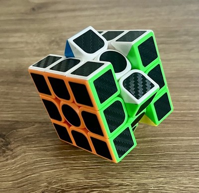 Carbon Effekt Rubik's Style 3x3 Speed Cube - komplett & in fabelhaftem Zustand!