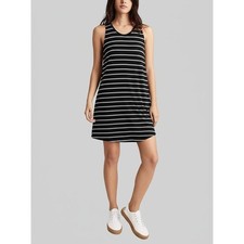NWT Madewell Highpoint TankDress Womens XXS Black Hosta Stripe Sleeveless Casual