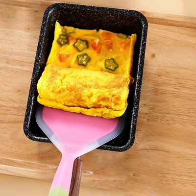 Multi-Purpose Non-Stick Pan Utensils - Silicone Egg Spatula, Wide Pancake Turner