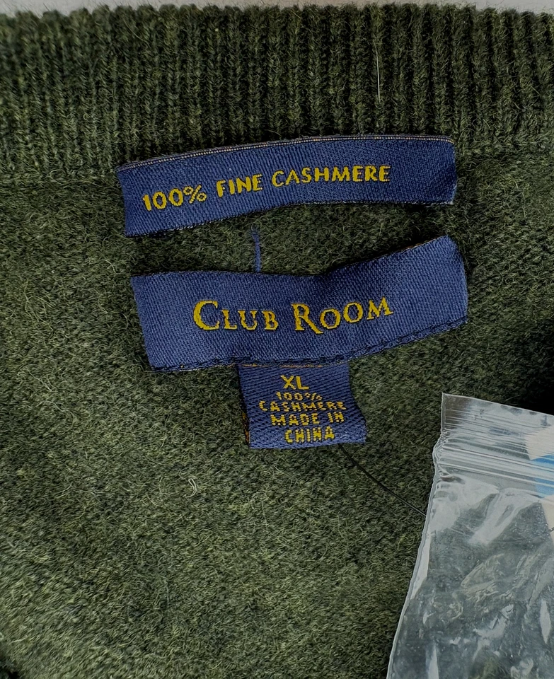 NWT $125 Club Room 100% 2-Ply Yarn Cashmere Sleeveless Knit Vest V-Neck size XL - Image 4 of 4