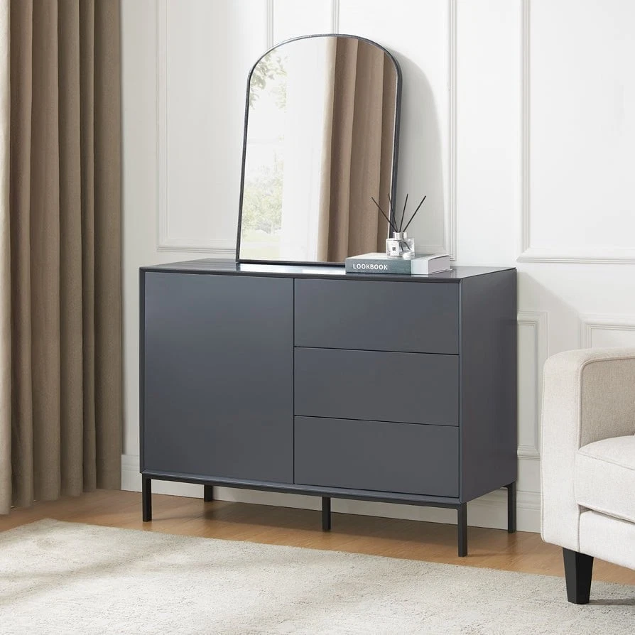Dusk Nova Small Sideboard With Drawers Charcoal RRP £259