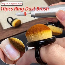 10/5/1Pcs Ring-shape Nail Dust Brush Adjustable Ring Nail Brush Powder Dust Clea