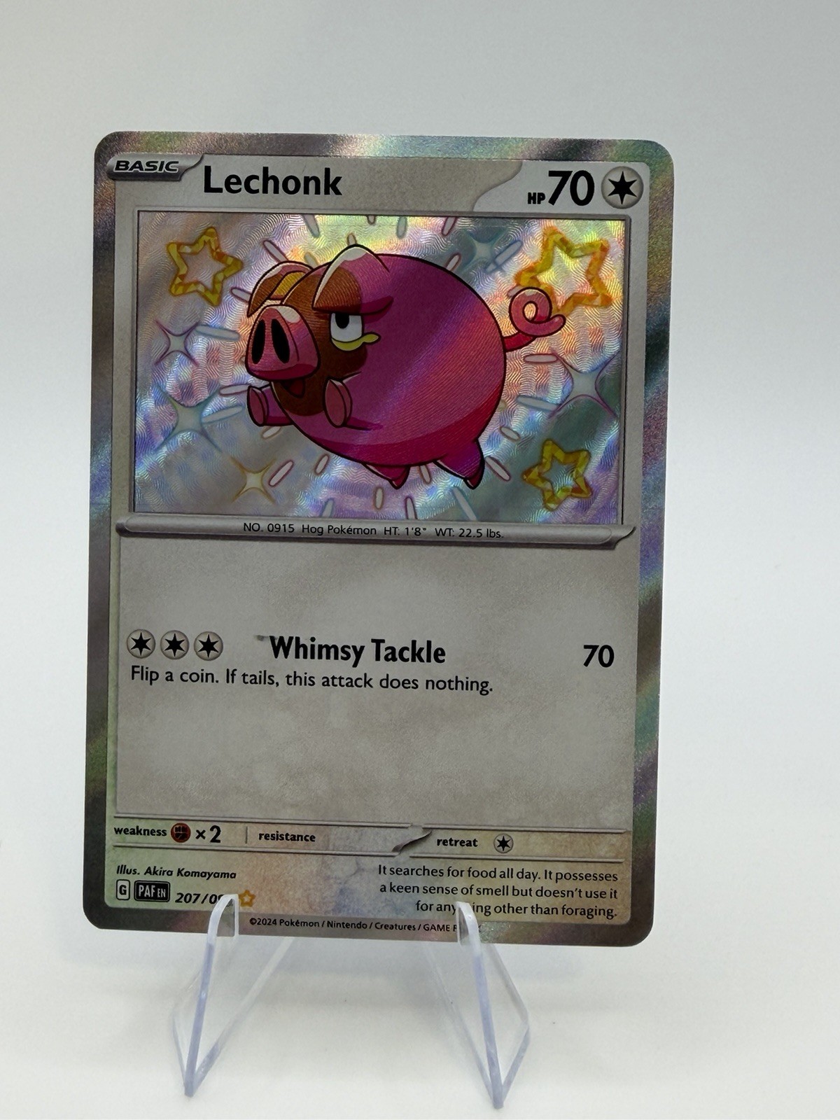 The Pokemon Company Lechonk 207/091 SV: Paldean Fates Shiny Rare Holo