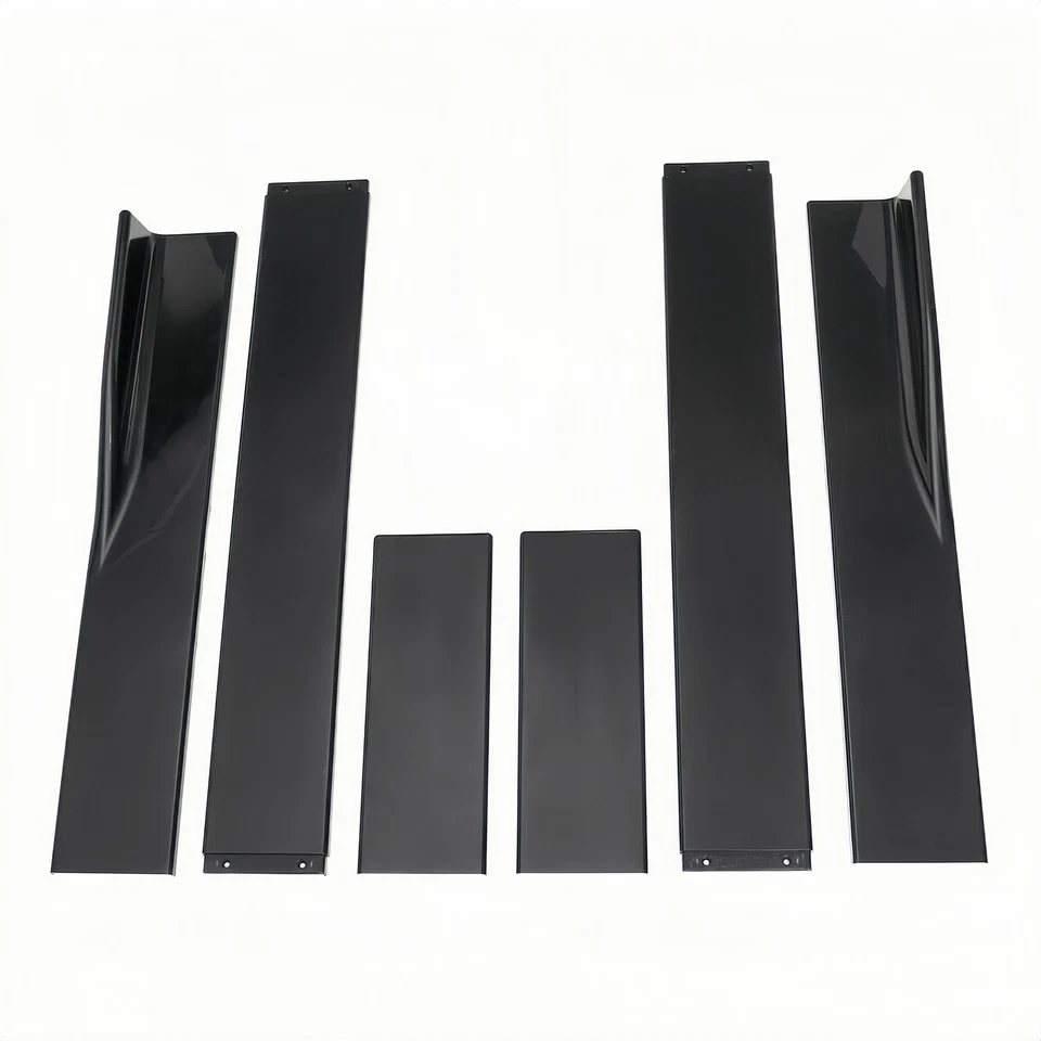 PARA HYUNDAI SONATA 2019-2022 FALDÓN LATERAL NEGRO BRILLANTE + DIVISOR LATERAL TRASERO Foto 4 de 4