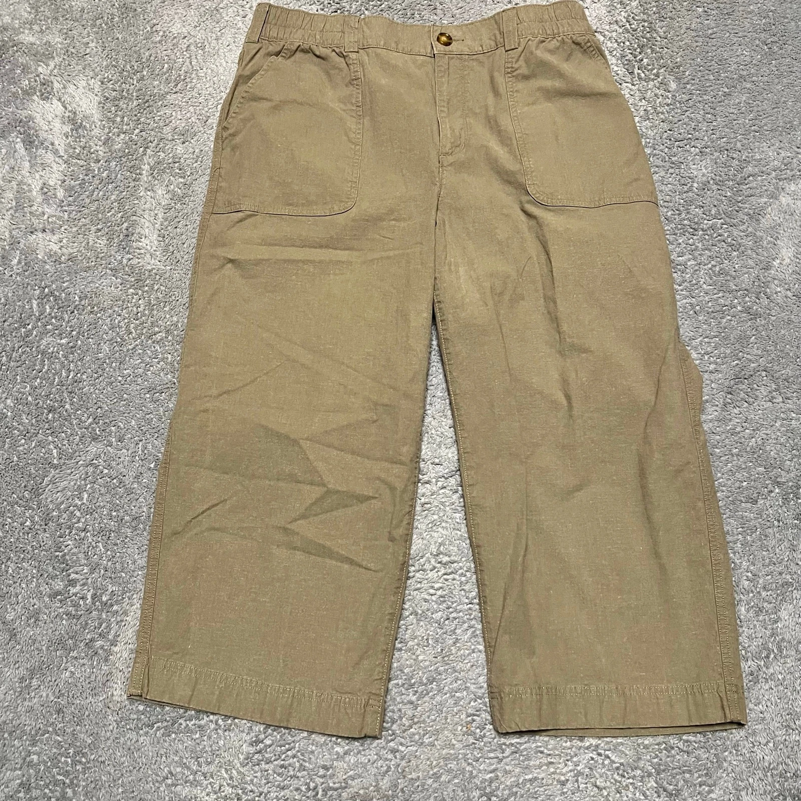 Duluth Trading Hemp Wide Leg Capri Pants Womens 16 Green Outdoor
Opens in a new window or tab