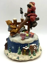 Artmark "I'm an ACTION Musical" Santa Christmas Figurine 1994 Tested