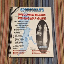 Sportsman's Connection Wisconsin Muskie Fishing Map Guide Spiral Bound Lake Maps
