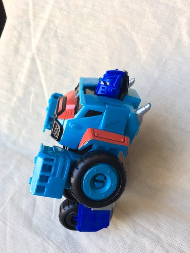 Transformers Rescue Bots Optimus Prime Blue Truck 5" Action Figure Playskool - Picture 2 of 5