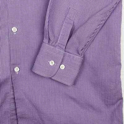 Hugo Boss Sharp Fit Dress Shirt Purple & White 16 32/33 Long Sleeve Button  Down | eBay