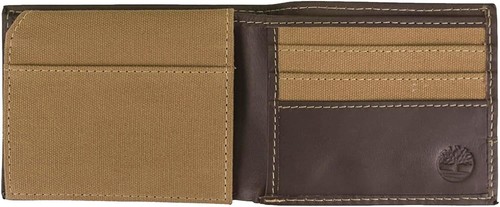 Timberland Bifold Wallet for Men – Canvas and Leather Passcase with ID Window - Picture 17 of 20